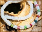 Regenbogenmondstein-Turmalin bunt Halskette